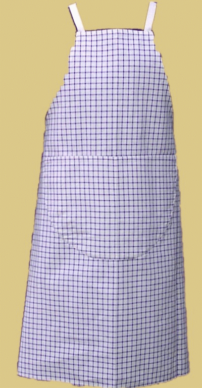 Tablier carreaux bleu