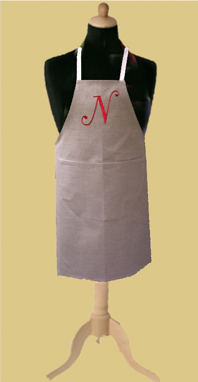Tablier personnalis� lettre